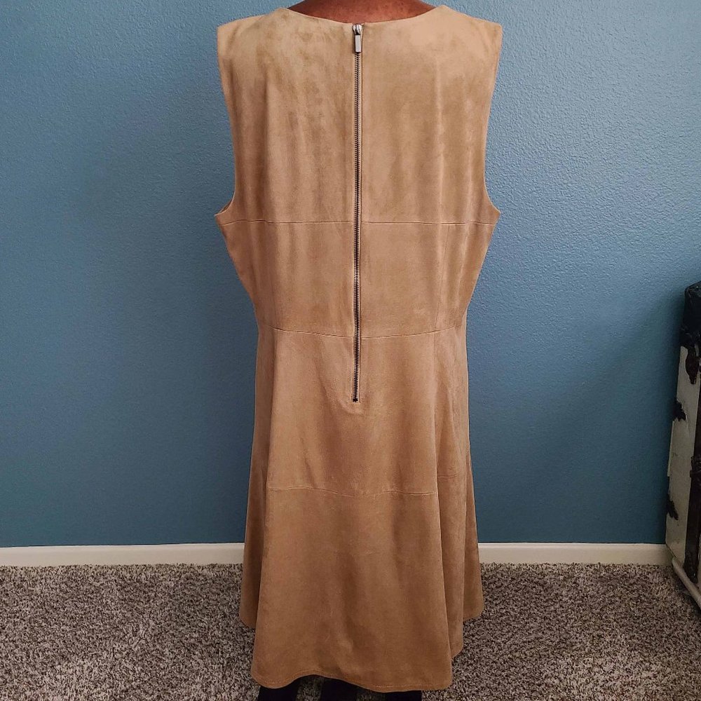 ALFANI ~ Fit & Flare Faux Suede Dress ~ 18 - Picture 5 of 12